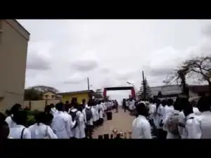 Video: The students of UNIBADAN sing the school Anthem as they leave ABH.